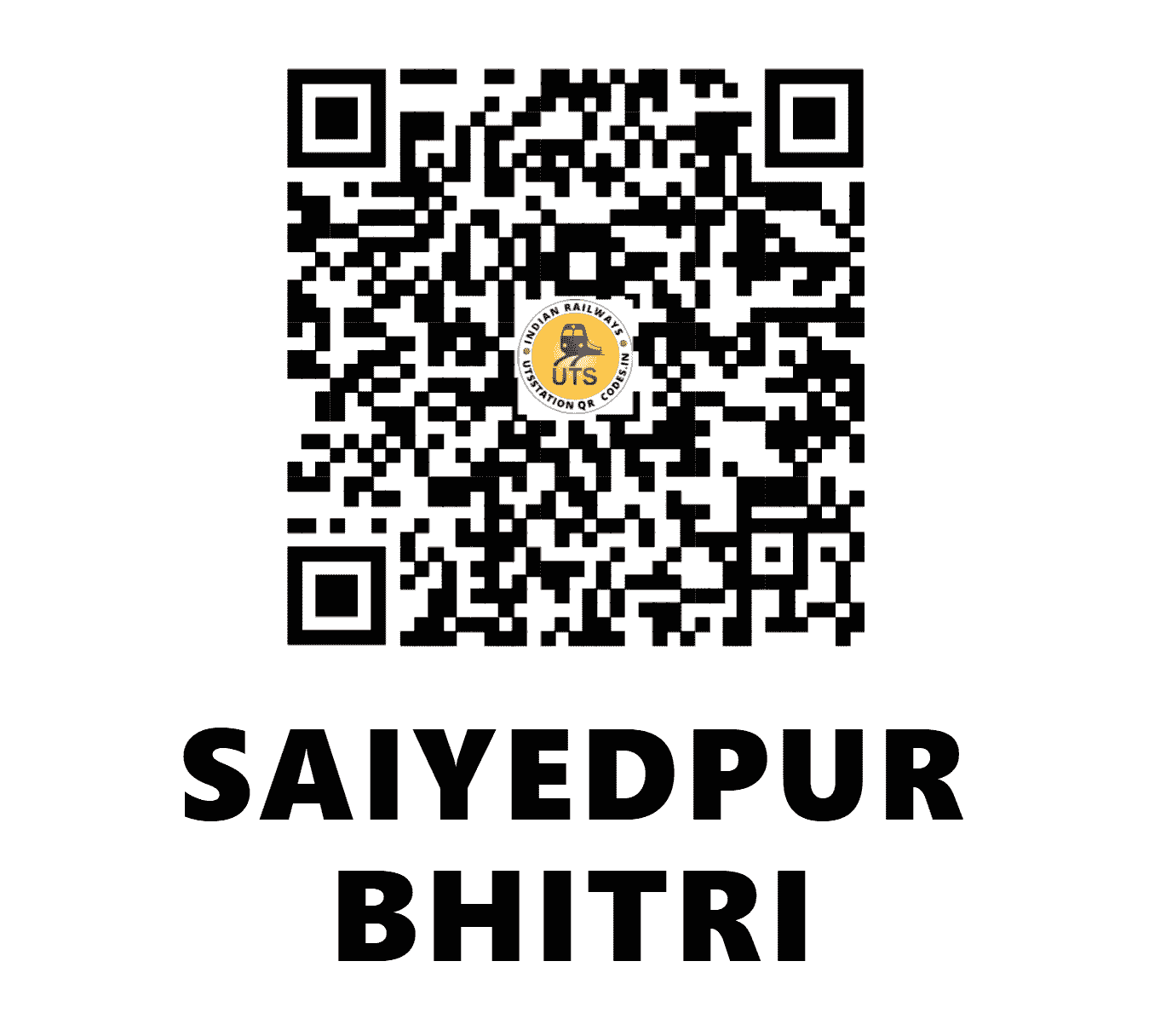 UTS QR Code for SAIYEDPUR BHITRI - SYH (NE - UTTAR PRADESH)